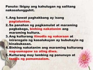 pagtalunton kahulugan|[Answered] Anu ang kahulugan ng pagtalunton,tangis ng  .